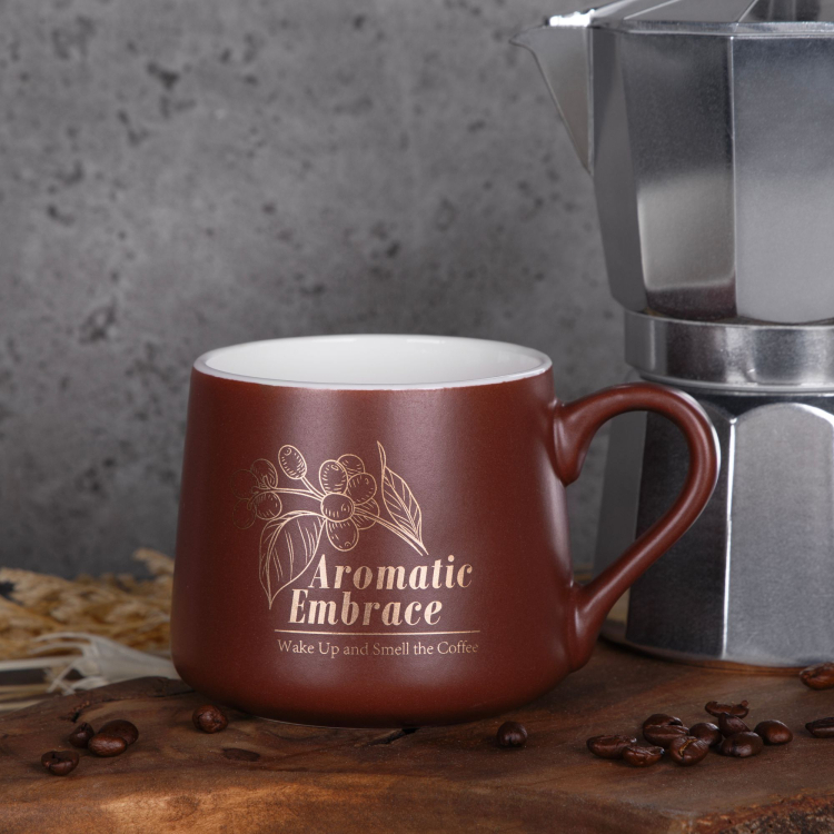 Kubek z porcelany COFFEE BLISS 340ml brązowy